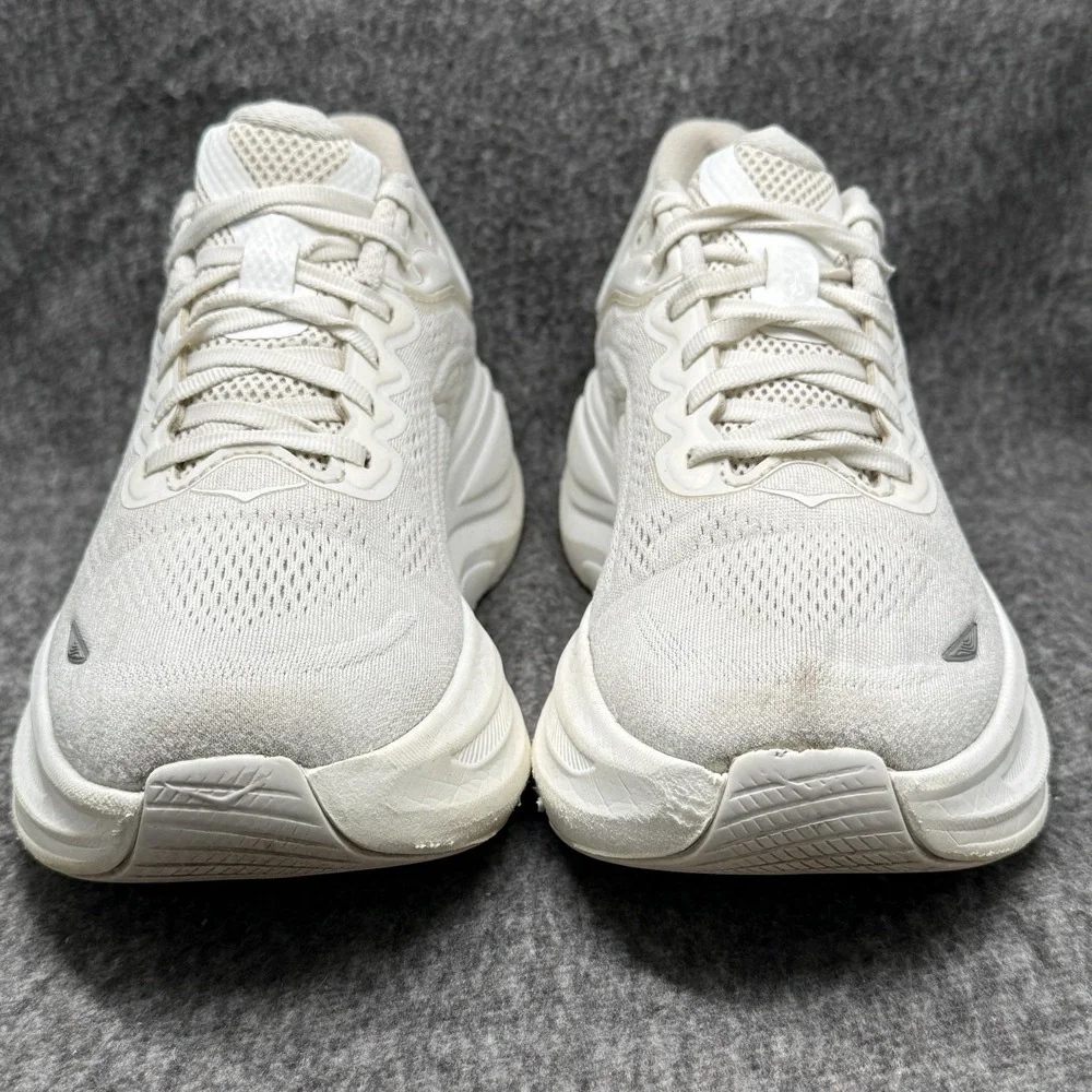 Hoka Bondi 9 Womens Size 10.5 White Max Cushion Running Shoes W BONDI 9